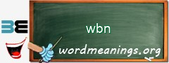 WordMeaning blackboard for wbn